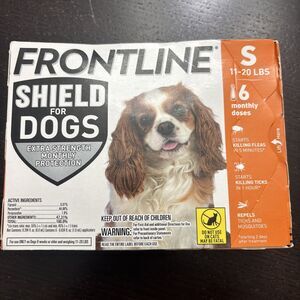 FRONTLINE Shield Flea & Tick Treatment for Dogs 11-20lbs 6 Monthly Doses